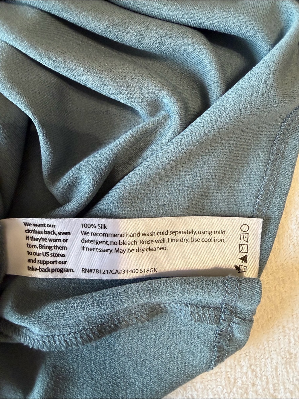 Eileen Fisher Slate Blue Sleeveless Tank Top - Picture 3 of 3